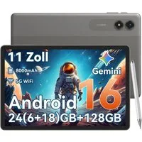 KINGRID 11 Zoll Android 16 128 GB 5G WiFi tablet mit Stift/Hülle/Tastatur Tablet (11", 128 GB, Android16, Android 16, Gemini Al Magic, 8000 mAh, 5G WiFi)