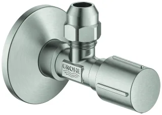 GROHE Eckventil 22037 1/2x3/8'' Rosette Metallgriff supersteel, 22037DC0 22037DC0