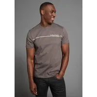 DELMAO T-Shirt Kurzarm, mit coolem Print, Rundhalsausschnitt, aus 100% Baumwolle