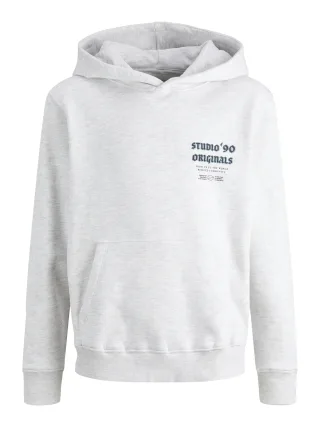 JACK&JONES - JORMEADOWS SWEAT HOOD JNR bright white - Gr. - 152