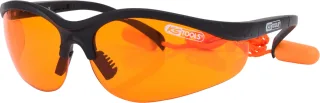 KS Tools Schutzbrille-orange, mit Ohrstöpsel orange - 310.0161