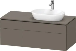 Duravit L-Cube Konsolenwaschtischunterbau wandhängend Flanell Grau Seidenmatt 1220x550x482 mm - LC48 LC4874090900000