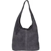 MIRROSI Beuteltasche Damen aus Wildleder, Made in Italy, Shopper Tasche (ca.33x32x16cm)