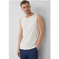 s.Oliver Muskelshirt T-Shirt Baumwoll-Tanktop mit Flammgarnstruktur