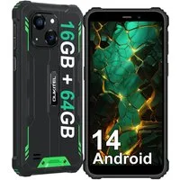 OUKITEL G2 16GB RAM + 64GB ROM/TF 1TB, Android 14 Outdoor Smartphone (15,24 cm/6.0 Zoll, 64 GB Speicherplatz, 13 MP Kamera, 6,0'' Display, 16GB+64GB, IP68/IP69K, 6300mAh, OTG, GPS)