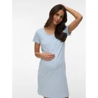 Mamalicious Umstandsnachthemd MLMIRA SOLID JRS NIGHTGOWN 2F A. E. NOOS aus Baumwolle, Regular Fit, mit Rundhalsausschnitt, kniefrei