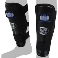 BAY-Sports Kampfsport Schienbeinschoner Komfort Schienbeinschutz Schienbeinschützer Kickboxen Krav Maga MMA (Paar, Breiter Klettverschluss), Vollkontakt, extra dick und stabil
