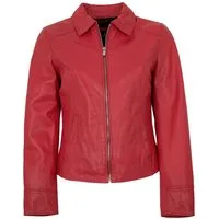 Jilani Lederjacke Elodi Jilani - Damen Lederjacke Lammnappa hellrot