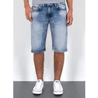 ESRA Jeansshorts Herren kurze Jeanshose mit Stretch Jeans Shorts Hose Herren Jeans Shorts Sommerhose kurze Jeans Herren Capri Jeans Stretch