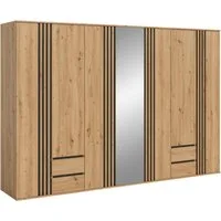Home affaire Schrank-Set ALVA, Breite 240 cm, Paneeloptik, Schlafzimmerschrank, Kleiderschrank, (wähle den beste Schrank Kombination, individuell platzierbar), Kleiderschrank Kombination best. aus: 3 Schränken (2x 80cm & 1x 160cm)