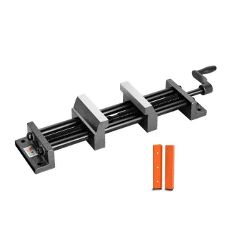 Double-Action Woodworking Bench Vise 310mm Opening Flat-Jaw Vise Quick Clamping Workbench Vice Precision Grip