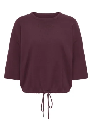 ONLY - Shirt mit Kordelzug violet - Gr. - XS