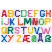 Hama Bügelperlen Hama Midi-Stiftplatte Buchstaben, weiß