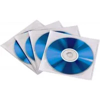 Hama CD-Player Tasche 10x CD-Hüllen selbstklebend Transparent (Spar-Set, 10-tlg., 10er Pack), CD-Taschen Schutz-Hülle zum Einkleben für CD DVD Blu-Ray Disc