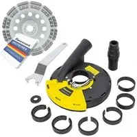 Fanzwork Winkelschleifer Absaughaube für Winkelschleifer + 180 mm Diamantschleiftopf PROFI, (Kombi-Set), Für aller Winkelschleifer geeignet