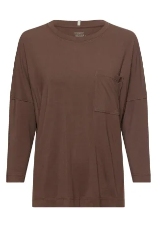camel active - T-Shirt mit 3/4-Ärmeln brown - Gr. - XXL