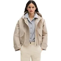 Marc O'Polo Canvasjacke mit Kapuze relaxed fit aus Cotton-Nylon-Mix