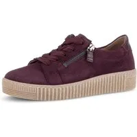 Gabor Plateausneaker Freizeitschuh, Halbschuh, Schnürschuh mit dezentem Fersenbesatz