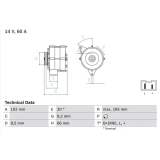 Bosch Lichtmaschine Renault 19 9 Clio Rapid Super