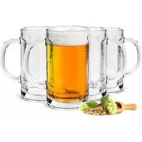 Sendez Bierglas 4 Bierseidel 500ml Biergläser Bierkrüge Bierglas Bierglas Gläser, 4-tlg., Glas
