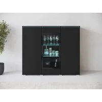Home affaire Highboard Vera, Highboard mit 4 Türen, 9 Fächern, verglasten Türen