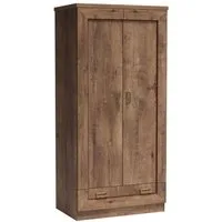 Lomadox Kleiderschrank TEORA-161 in Lefkas Eiche Drehtürenschrank Kleiderstange 90x190,5x57,5 cm
