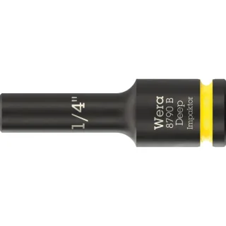 Wera 8790 B Impaktor Deep Steckschlüsseleinsatz mit 3/8 zoll-Antrieb, 1/4 zoll x 63 mm - 05005564001