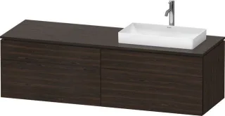 Duravit L-Cube Konsolenwaschtischunterbau wandhängend Nussbaum gebürstet Matt 1620x550x482 mm - LC48 LC4871R69690000