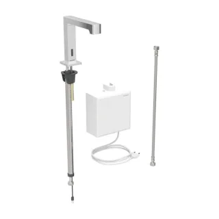 Geberit Brenta Infrarot-Waschtischarmatur 116171211 Standmontage, Netzbetrieb, AP-Funktionsbox, hochglanz-verchromt, ohne Mischer