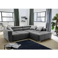 Jockenhöfer Gruppe Ecksofa Salerno L-Form, B: 280 cm, im Big-Sofa-Style, mit Kopfteilverstellung & Zierkissen