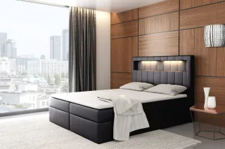 Boxspringbett Schlafzimmerbett STORM 120x200cm inkl.LED