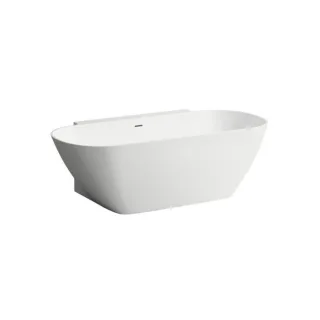 Laufen Lua Badewanne H2200870000001 170x85,5cm, wandangebunden, Marbond, ohne Armaturenlöcher