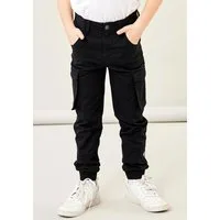 Name It Cargohose NKMRYAN – für Jungen mit verstellbarem Bund und Stretchkomfort unifarben, casual, regular fit, Twill