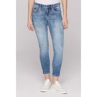 SOCCX Slim-fit-Jeans mit Schlitz am Saum
