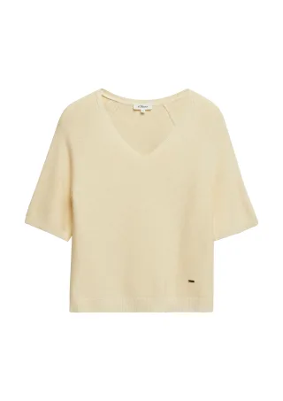 s.Oliver - Strickpullover beige - Gr. - 38