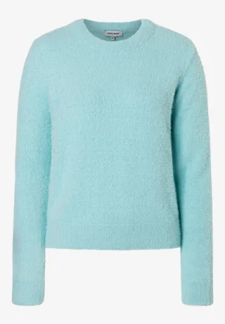 MORE & MORE - Flauschiger Pullover blau - Gr. - 40