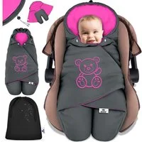 KIDIZ Deckenschlafsack, Baby Einschlagdecke mit Tasche für Winter & Herbst Babydecke Fußsack