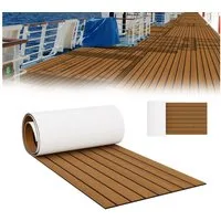 FIVMEN Bodenmatte Eva Schaum Boot Bodenbelag mit 3M Selbstklebende Unterstützung DIY, Faux Teak Material für Schiffe, rutschfeste Marineteppich Bootsmatte