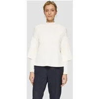 s.Oliver Sweatshirt Sweatshirt Loose Sweatshirt aus Scuba mit überschnittenen Schultern
