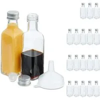 relaxdays Vorratsglas Kleine Flaschen im Set 100 ml, Glas, (20-tlg., 20er Set), 20er Pack