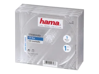 Hama CD-Hülle | 44748 | Kapazität: 1 CD - durchsichtig (Packung mit 5)