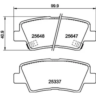 Hella Bremsbel?ge hinten Hyundai Kia Ssangyong 8DB355020-371