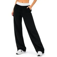 Smilodox Jogginghose Yelin, Trainingshose Damen Oversized Fit Wide-Leg mit Tunnelzug Elastischer Bund, Kordelzug, Weites Bein, Dezentes Logo, Freizeit