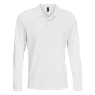SOLS - Poloshirt für Herren/Damen Unisex Langärmlig (Weiß)