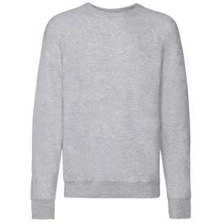 Fruit of the Loom - Sweatshirt für Herren/Damen Unisex Raglanärmel (Grau meliert)