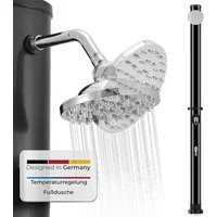 Juskys Solardusche Victoria, 20 L, schwenkbarer Duschkopf, stufenlose bis 60 °C, plus Fußdusche