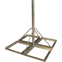 PremiumX SAT-Halterung Flachdachständer DELUXE 4x 50x50cm 1,2m Mast 60mm Balkonständer