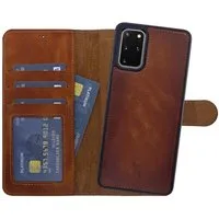 Burkley Handytasche Samsung Galaxy S20 Handytasche mit modularem Case (1-tlg., Book Case Lederhülle mit Kartenfach und Magnetverschluss), herausnehmbare Innenhülle, Kartenfächer mit Kick-Stand