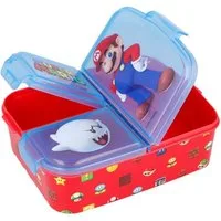 Super Mario Lunchbox Kinder Brotdose – Lunchbox 3 Fächern & tollem Design, (1x Deckel, 1x Brotdose), Lunchbox