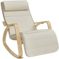 SONGMICS Schaukelsessel, Relaxsessel, Relaxstuhl, verstellbare Fußstütze